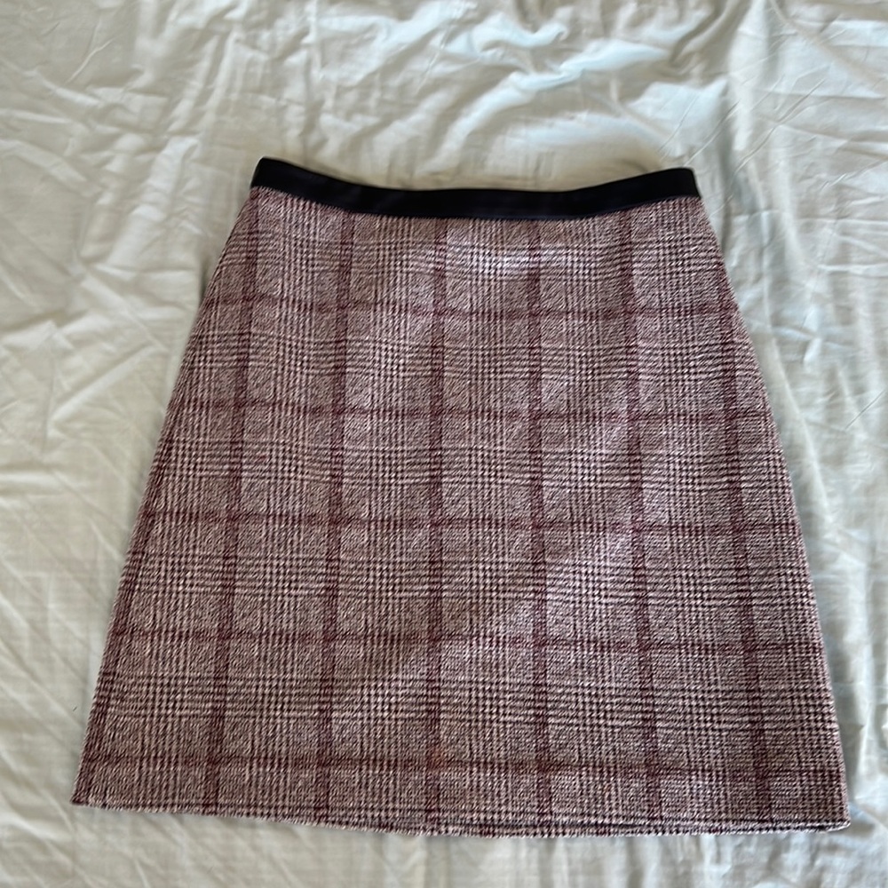 Cranberry colored skirt. Size 4 petite.